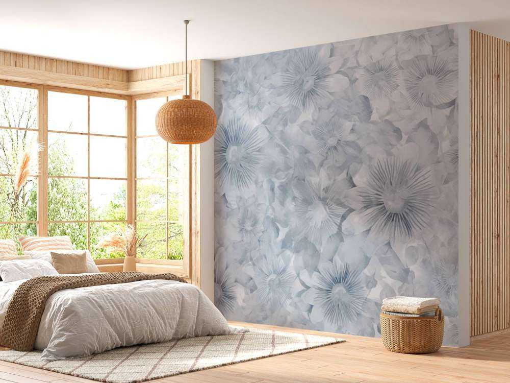 Élégance Aquarelle Botanique Lune Bleue