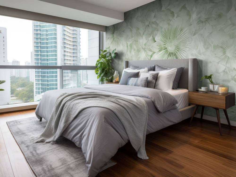 Élégance Botanique Aquarelle Vert Champ