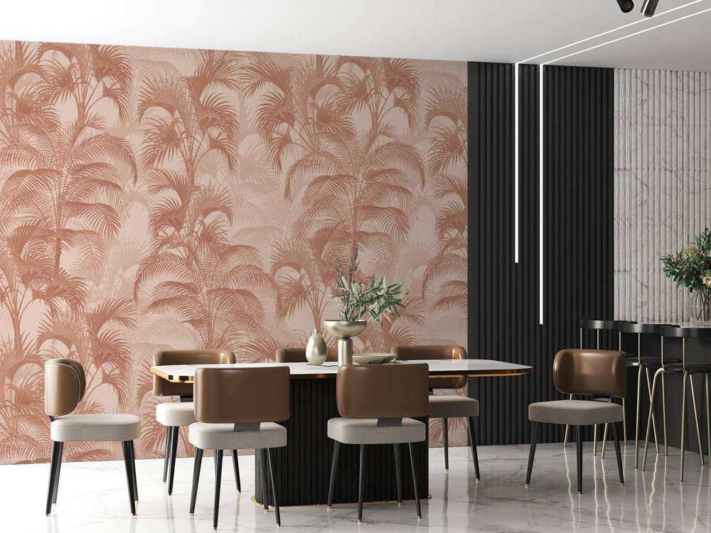Palmiers vintage tropicaux - terre cuite