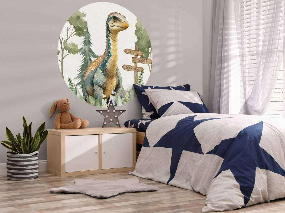 Bébé brachiosaure dans la jungle