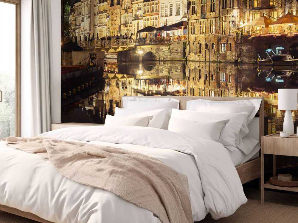 Quai de Korenlei la nuit