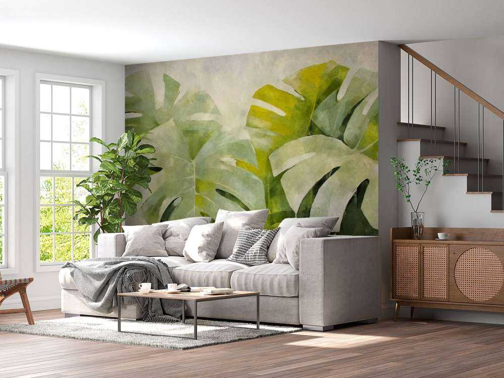 Lush green monstrea jungle vibes