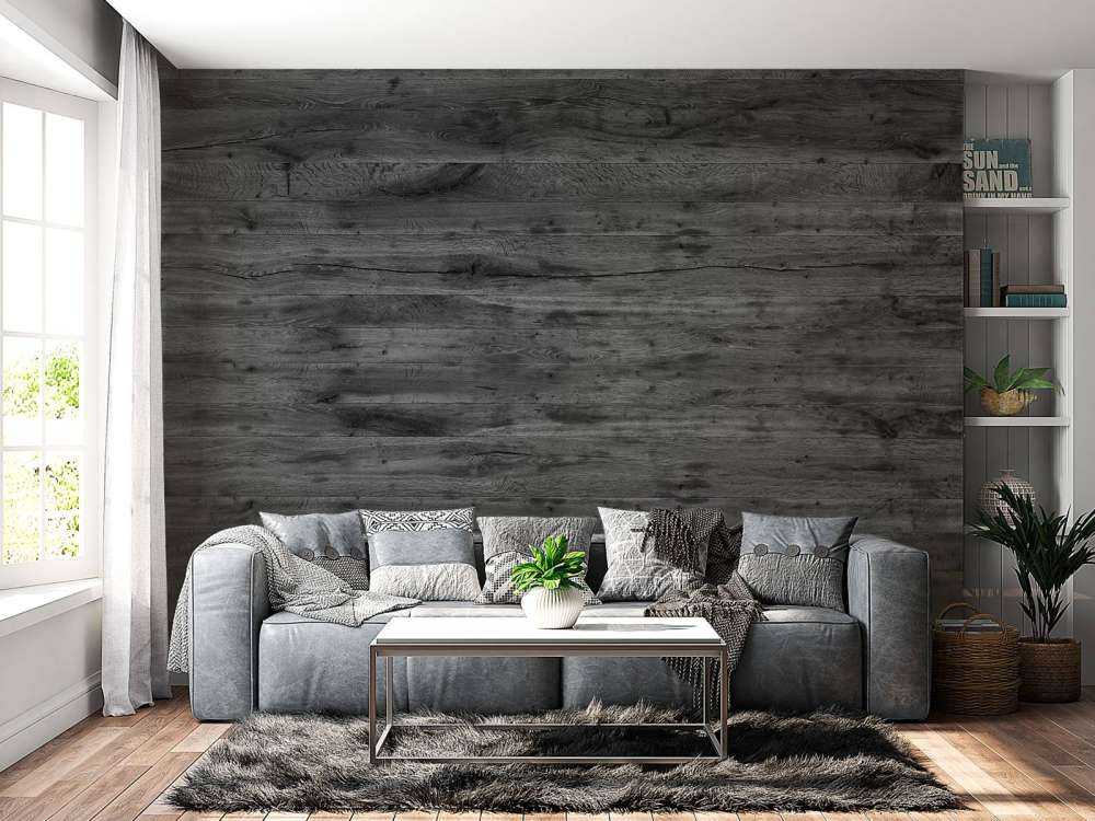 Planches de bois gris
