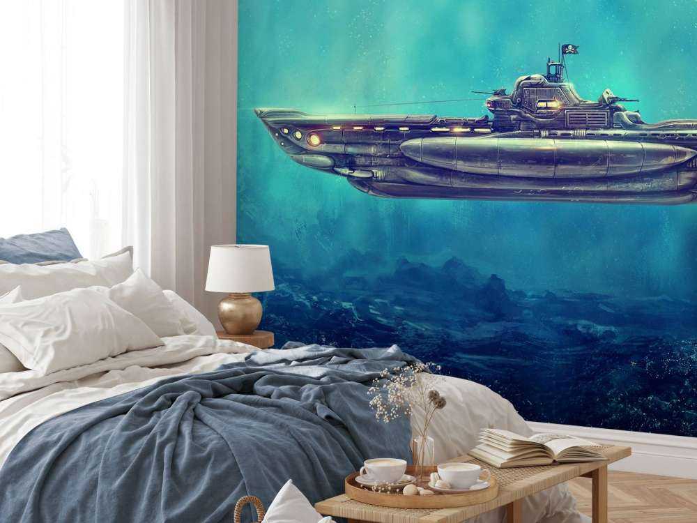 Sous-marin pirate dans le monde sous-marin