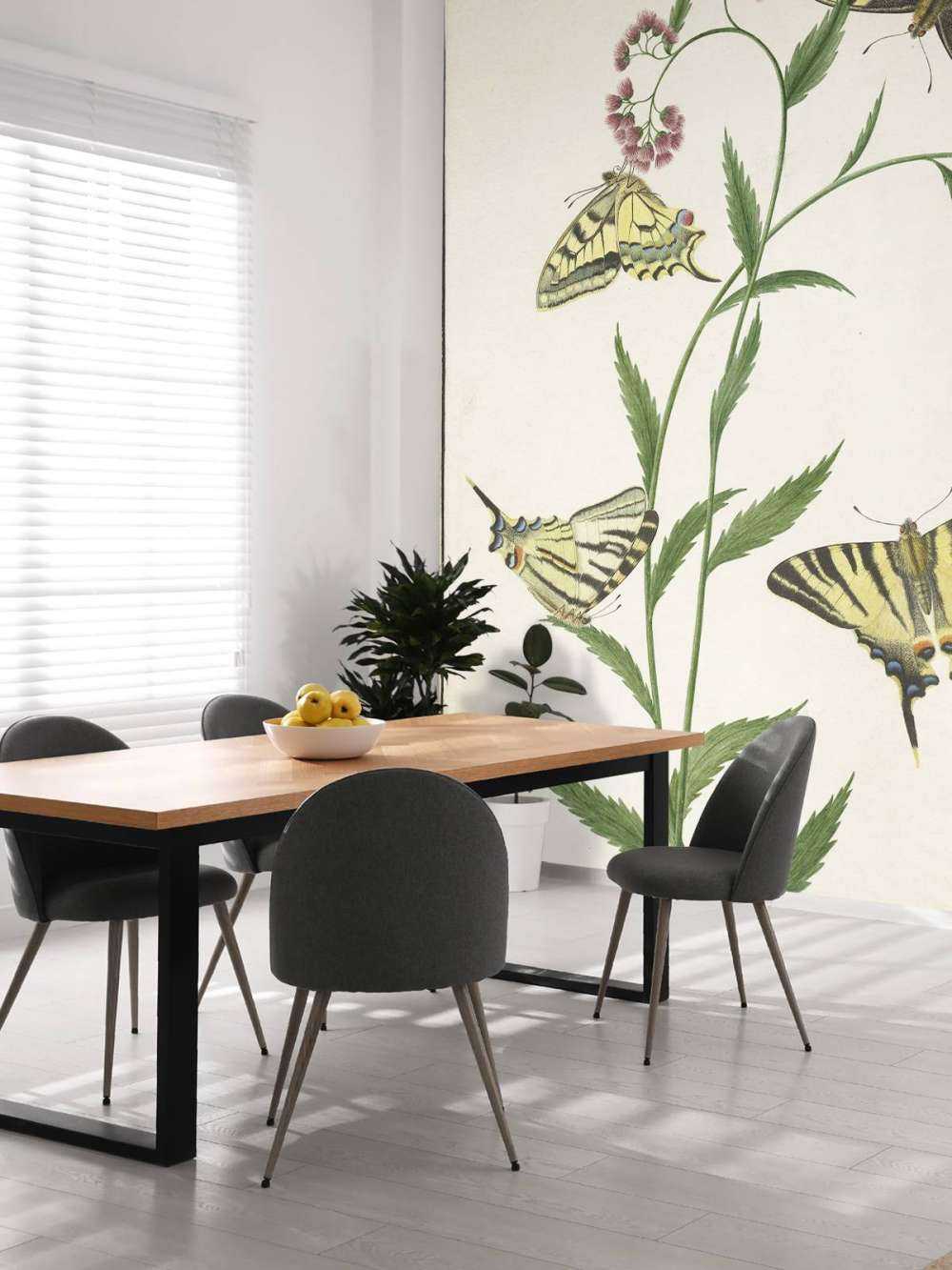 Quatre papillons sur des fleurs, Paulus Knogh