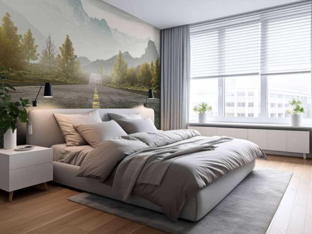 Route avec les montagnes