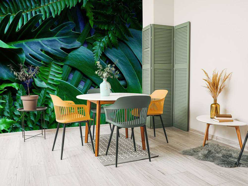 Feuilles de jungle vertes