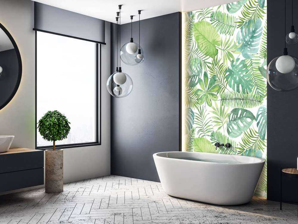 Feuilles d'aquarelle tropicales