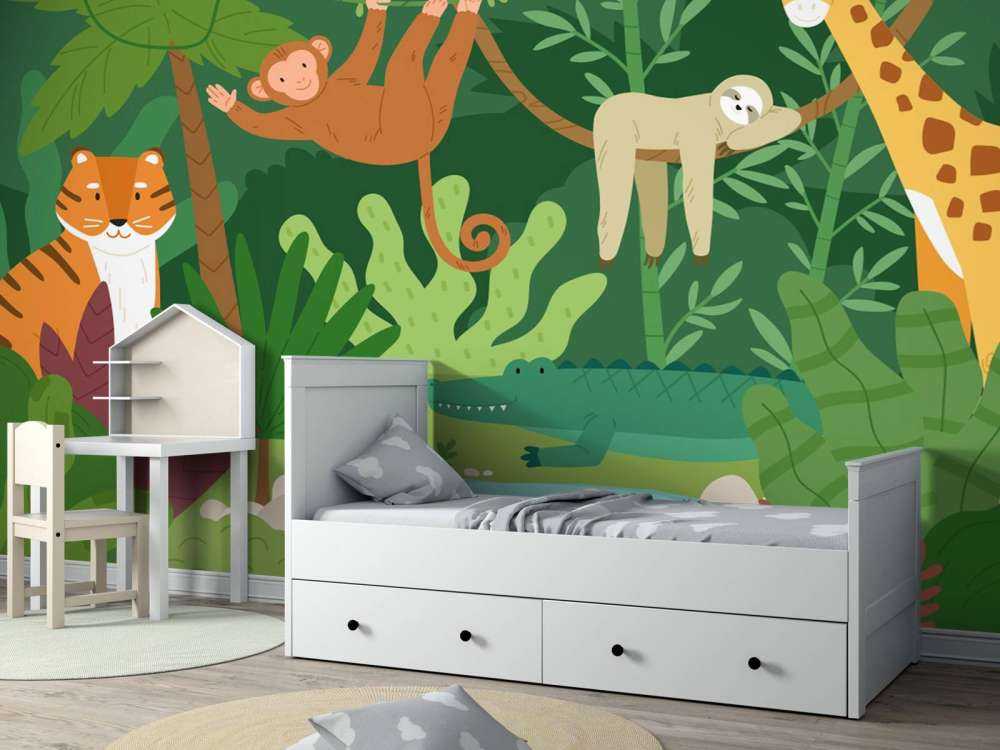 Animaux de la jungle heureux