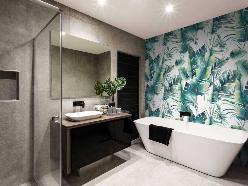 Feuilles de palmier peintes