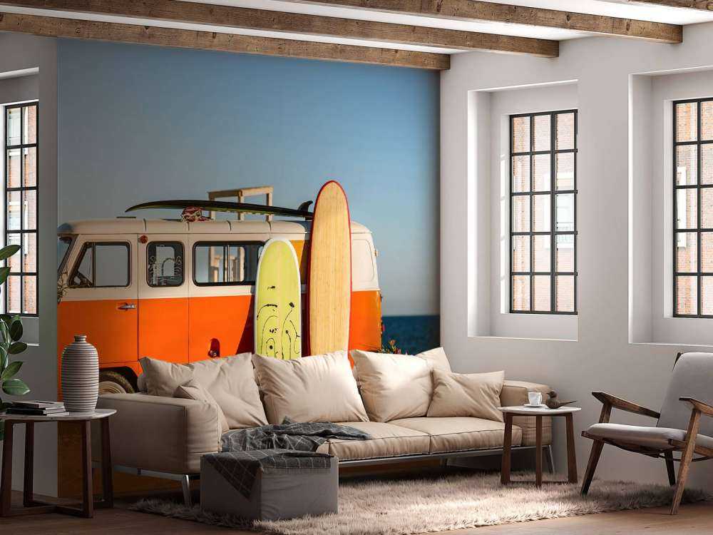 Bus avec planche de surf