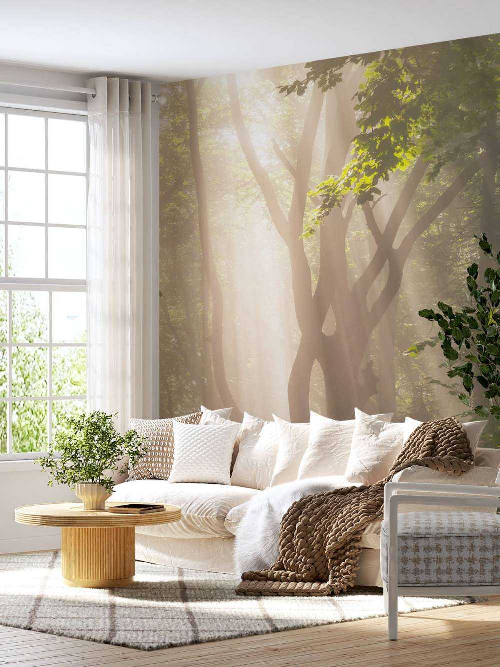 Arbre torsadé dans la forêt