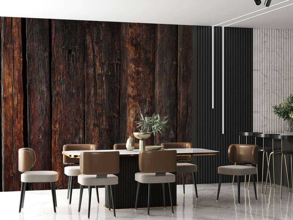 Bois vertical foncé