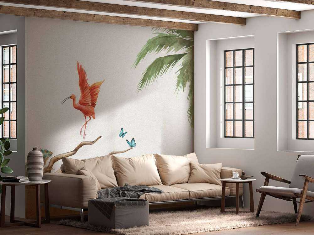 Branche avec des animaux de la jungle