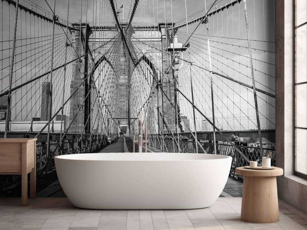 Pont newyorkais en noir et blanc