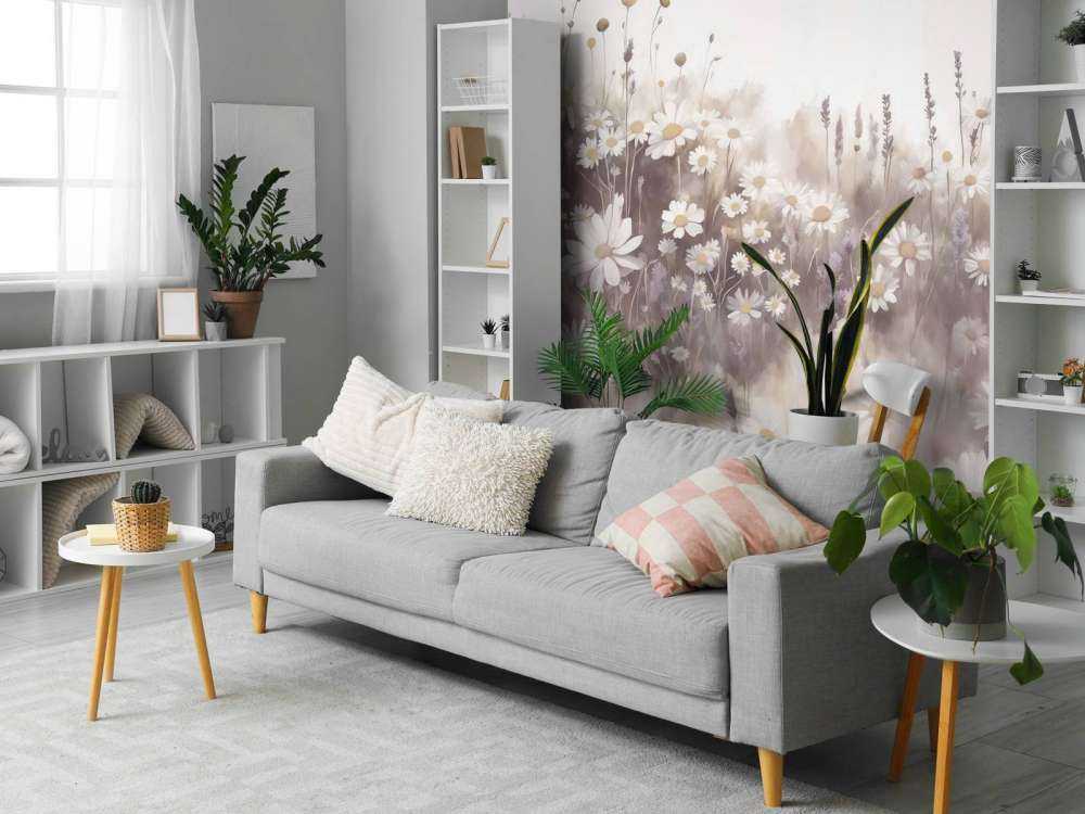 Prairie de Marguerites Silencieuses Rose