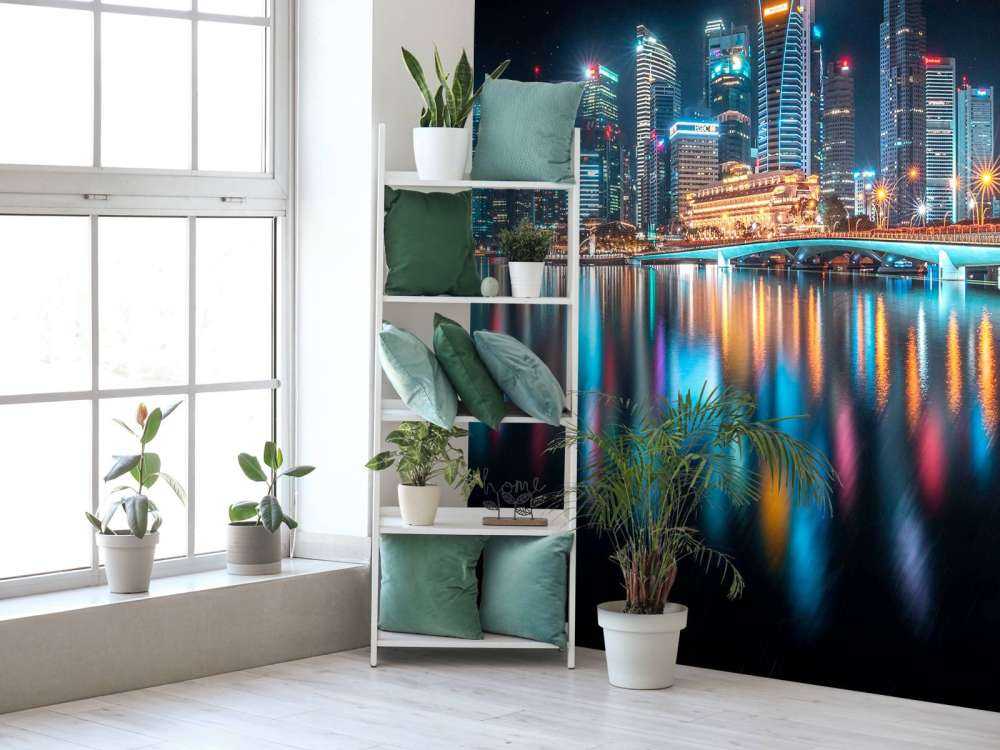 Réflexions de lumière sur la skyline moderne