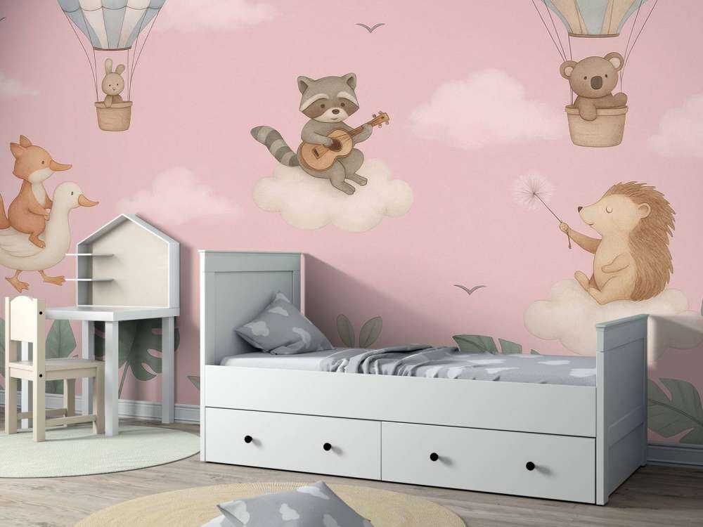 Jeu de lumière dans un ciel rose nuageux