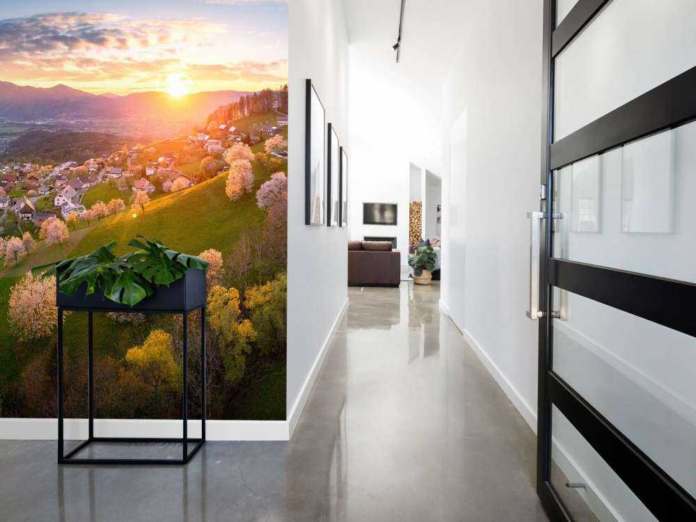 Heuveldorp dans la lueur du printemps