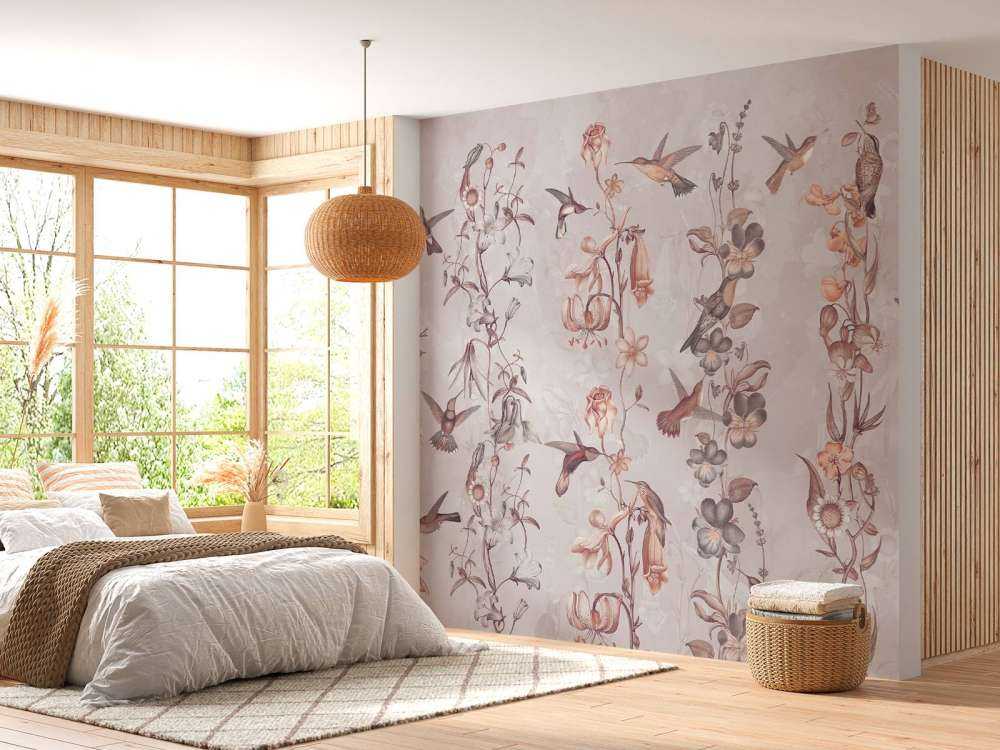 Weadow et Fleurs de Jardin Rose Ancien