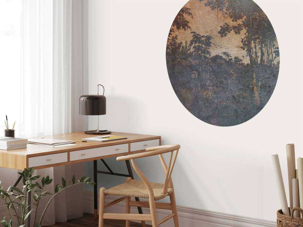 Jungle fanée dans la pénombre