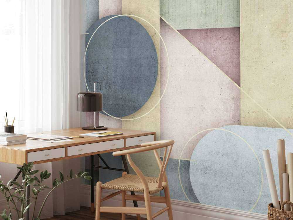 Jeu pastel géométrique doux