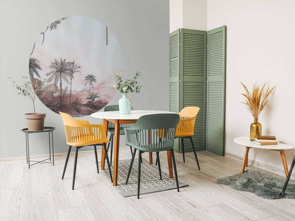 Vallée des palmiers dans la lumière rose