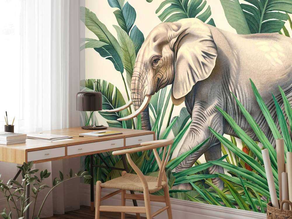 Aventure dans la jungle tropicale des éléphants
