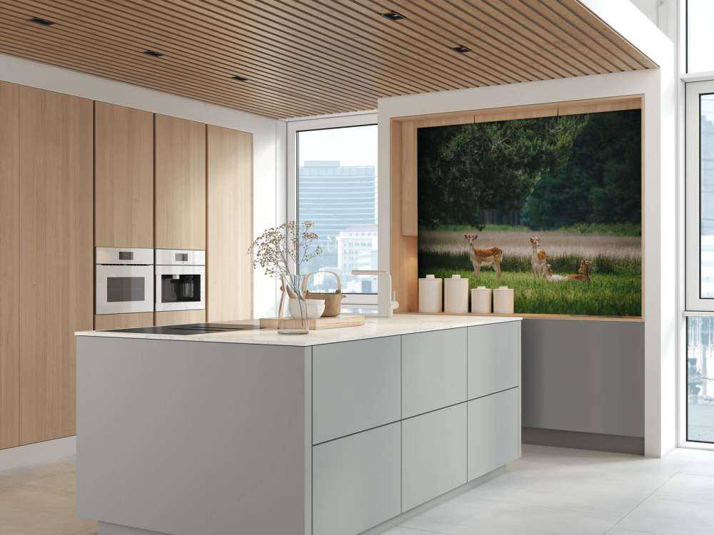 Vredige Weide avec des Chevreuils Sauvages