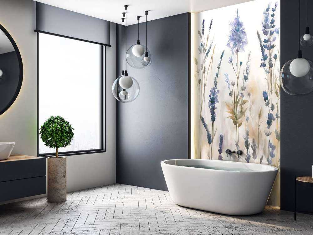 Lavande Clair Seamless Doux Bleu