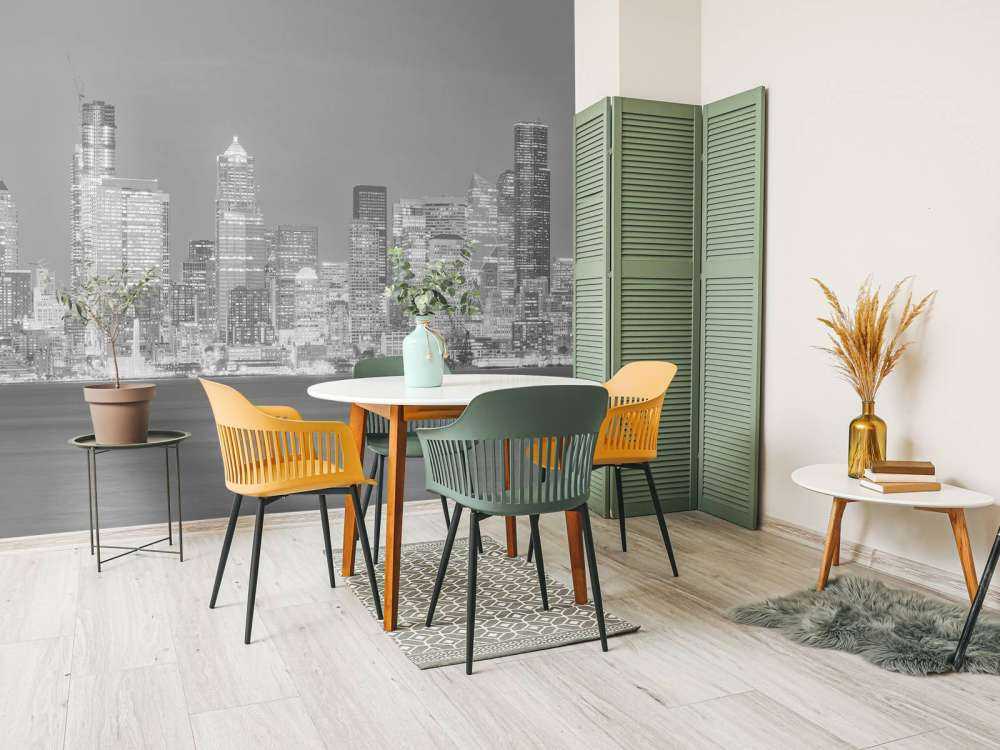 Skyline Seattle en noir et blanc