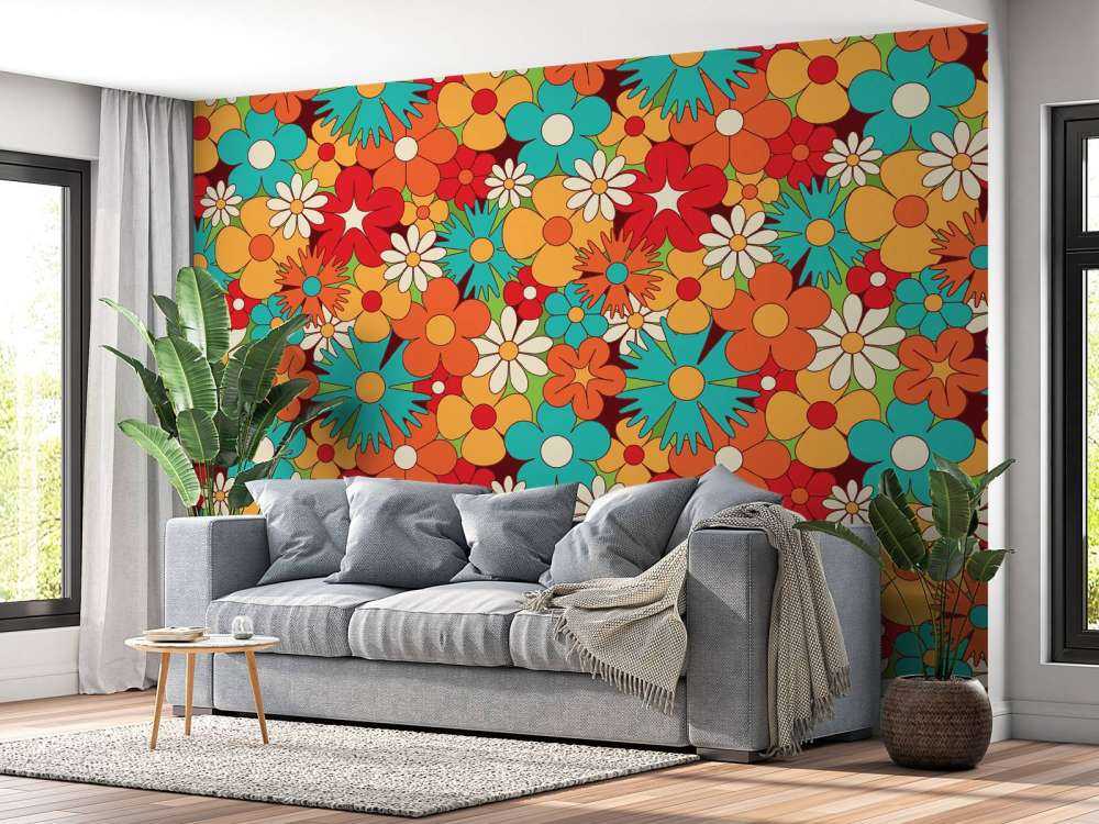 Fleurs dans le style vintage