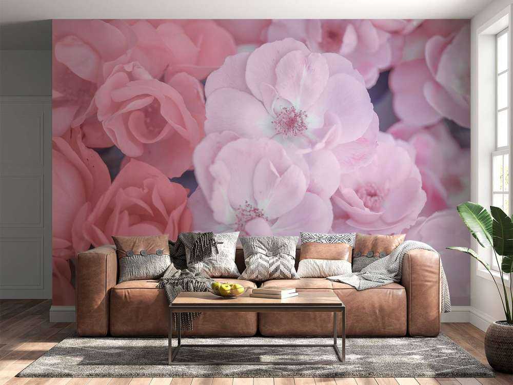 Fleurs roses bordeaux