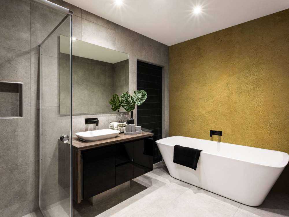 Mur en jaune ocre