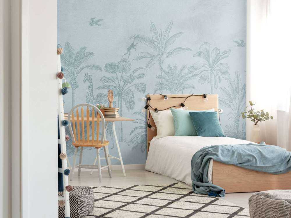 Animal tropical jungle bleu