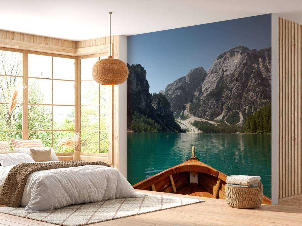 Le Lago di Braies depuis un bateau