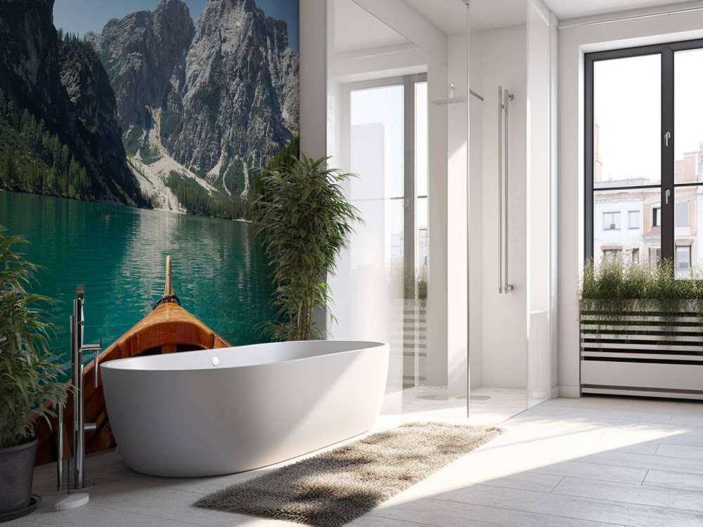 Le Lago di Braies depuis un bateau