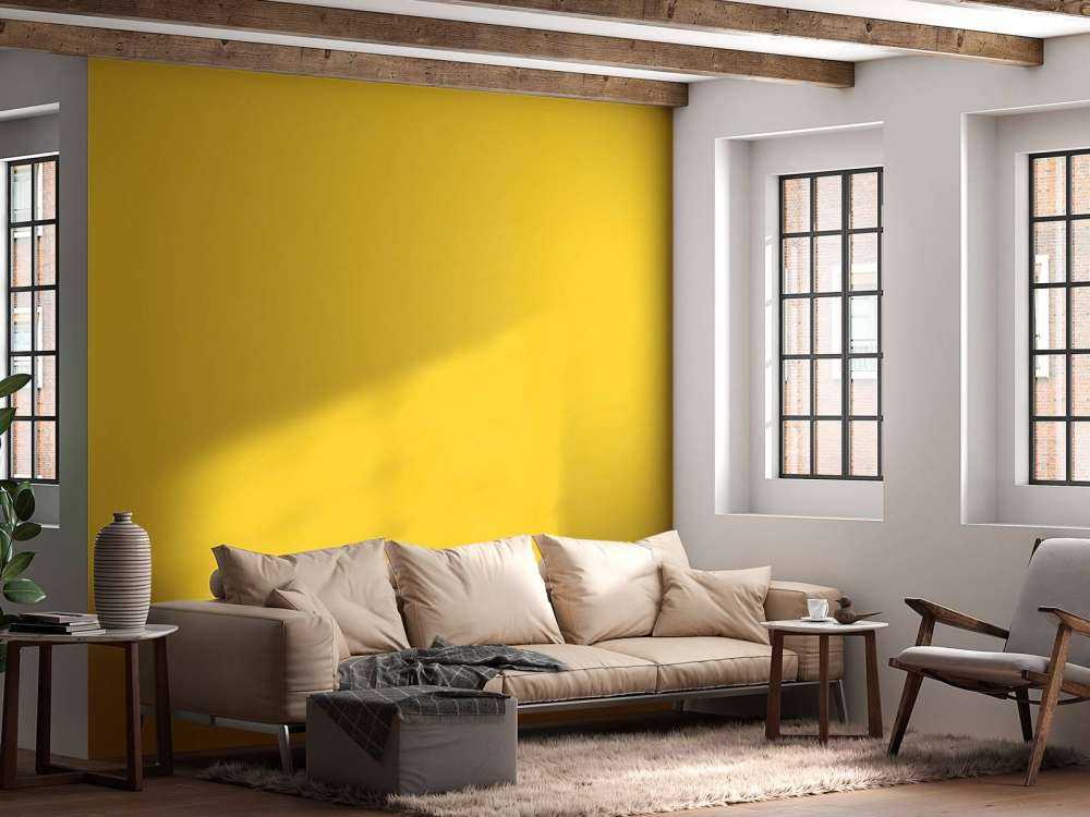 Béton jaune mourtarde