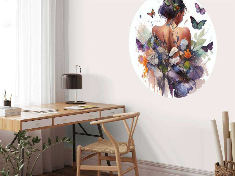 Watercolor Butterfly Woman Body #3