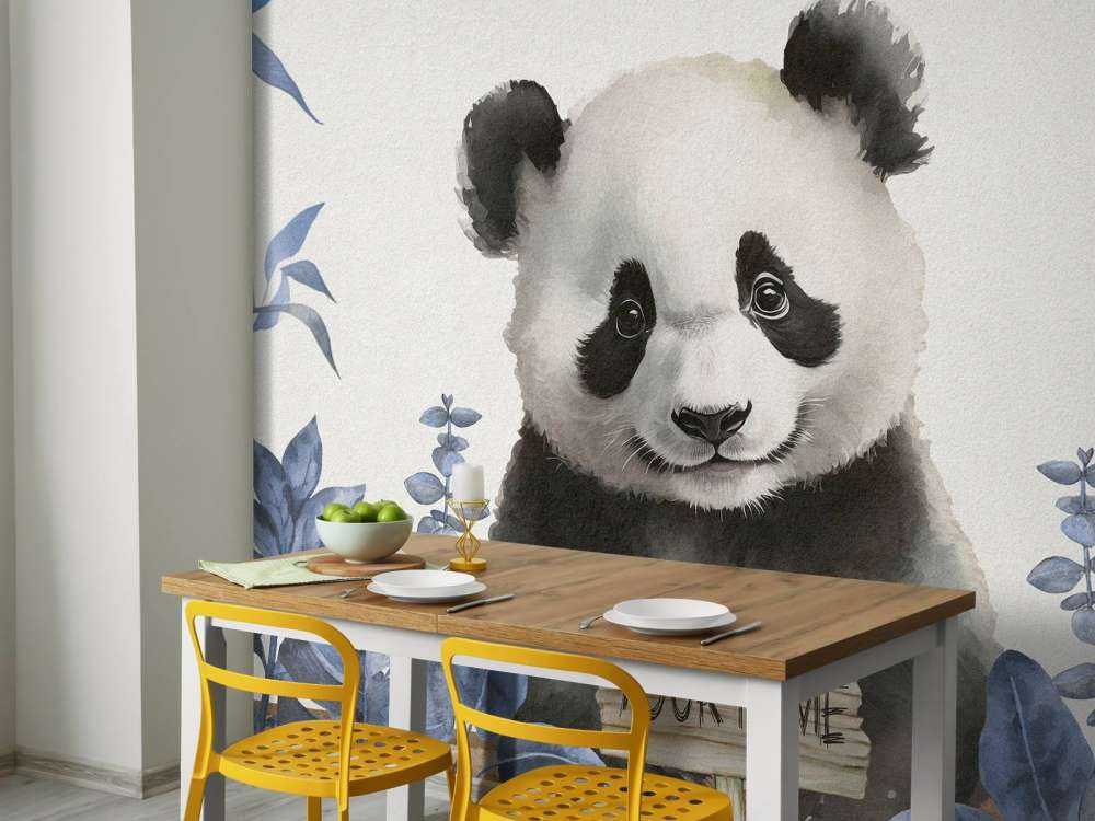 Bébé panda dans la jungle bleue