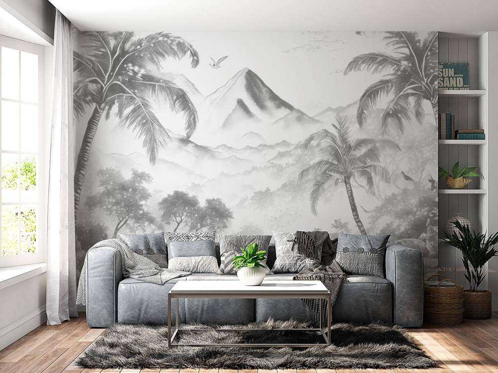 Aube sur l'Île Volcanique