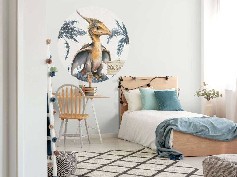 Bébé ptéranodon dans la jungle bleue