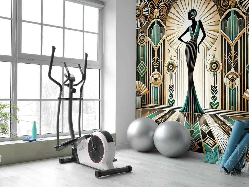 Scène d'élégance vintage en Art déco