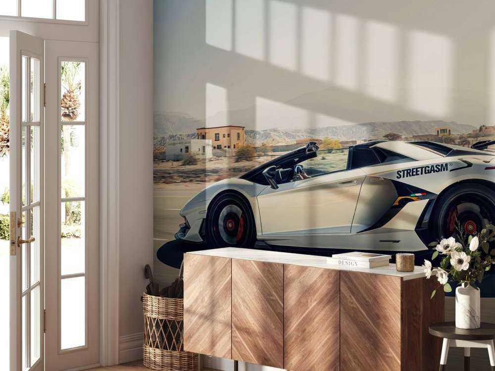 Lamborghini Aventador Roadster dans le désert