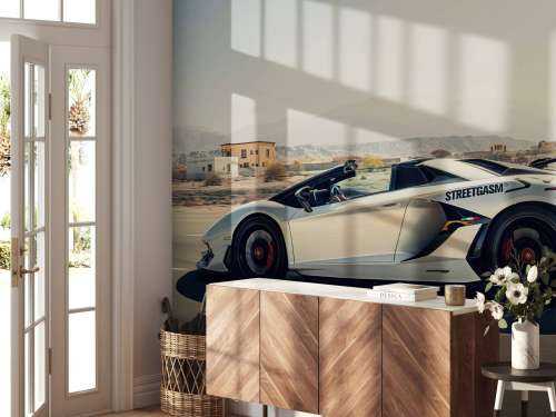 Lamborghini Aventador Roadster dans le désert