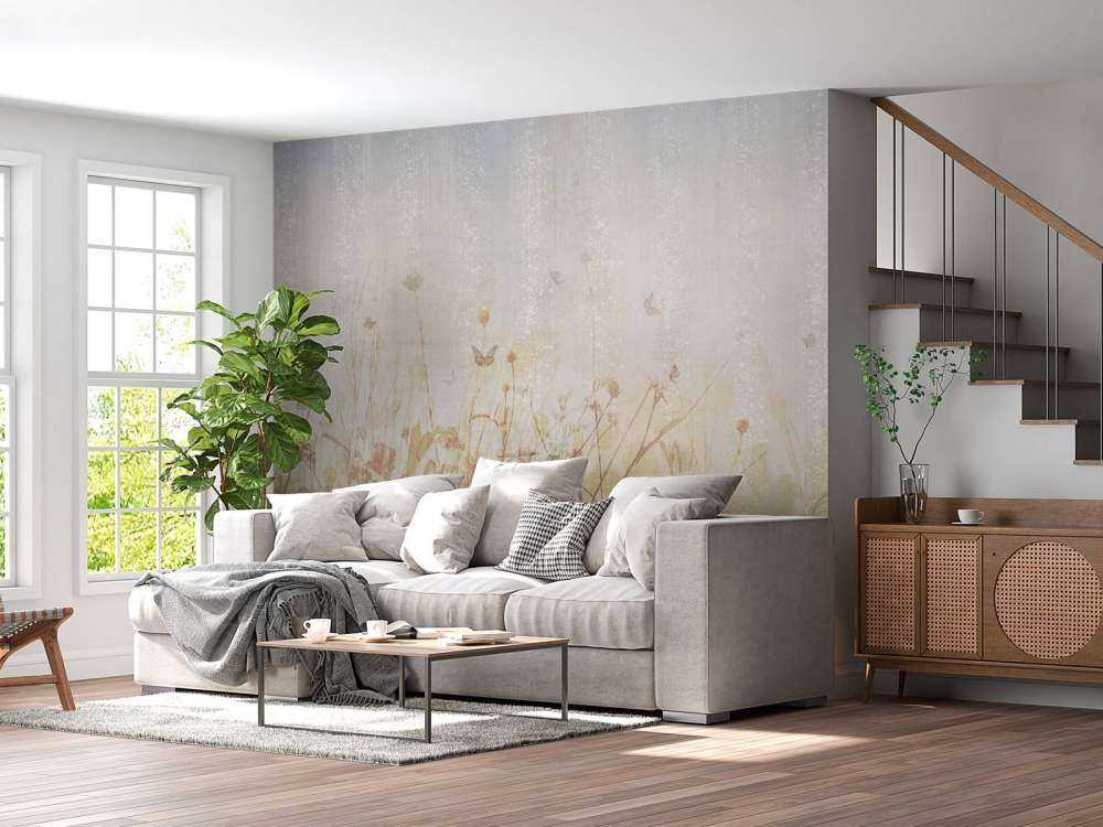 Prairie d'été avec des papillons