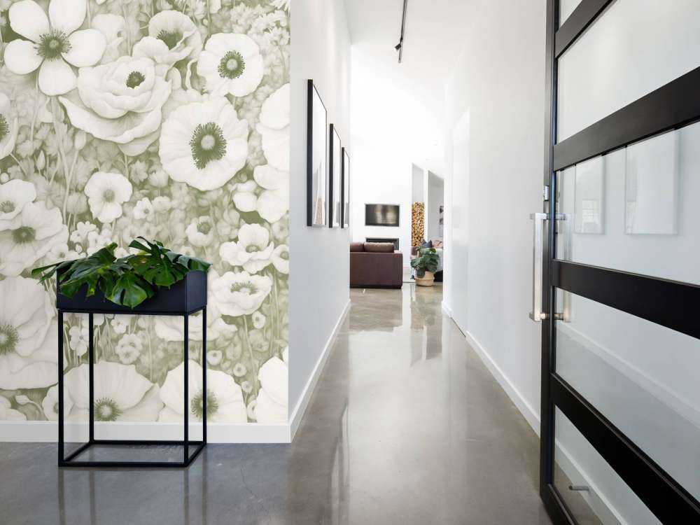 Conte de coquelicot monochrome vert