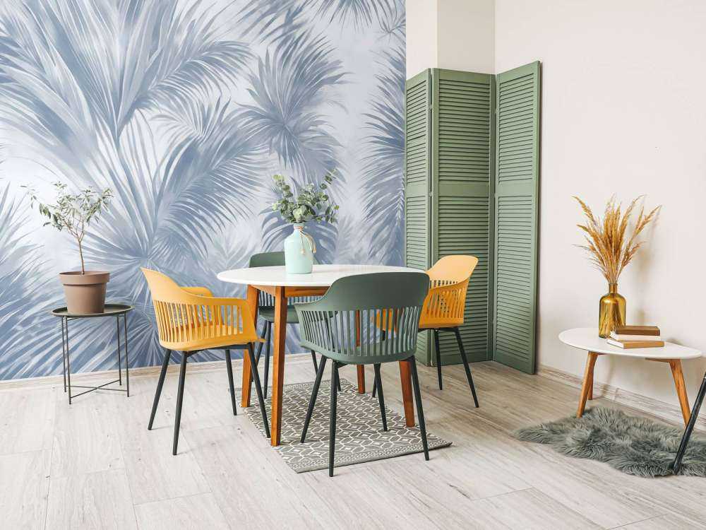 Palm Extravaganza Bleu