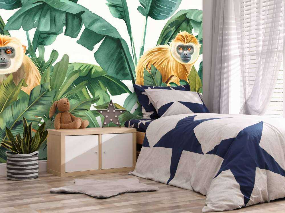 Aventures de singes dans la jungle tropicale.