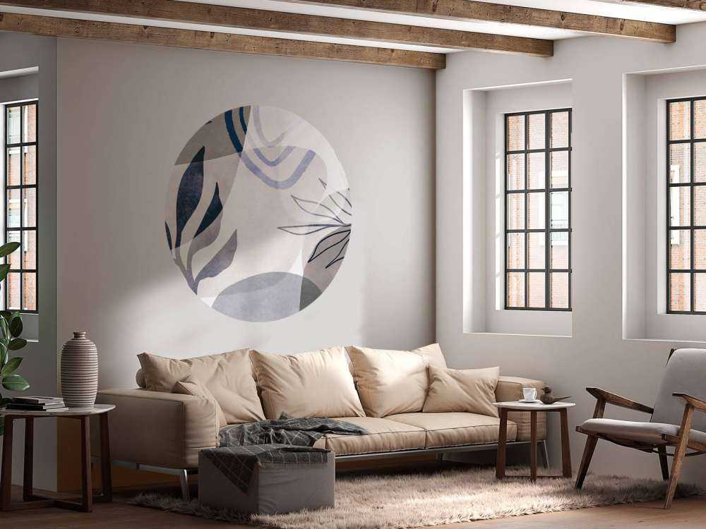 Nuances botaniques abstraites bleu beige